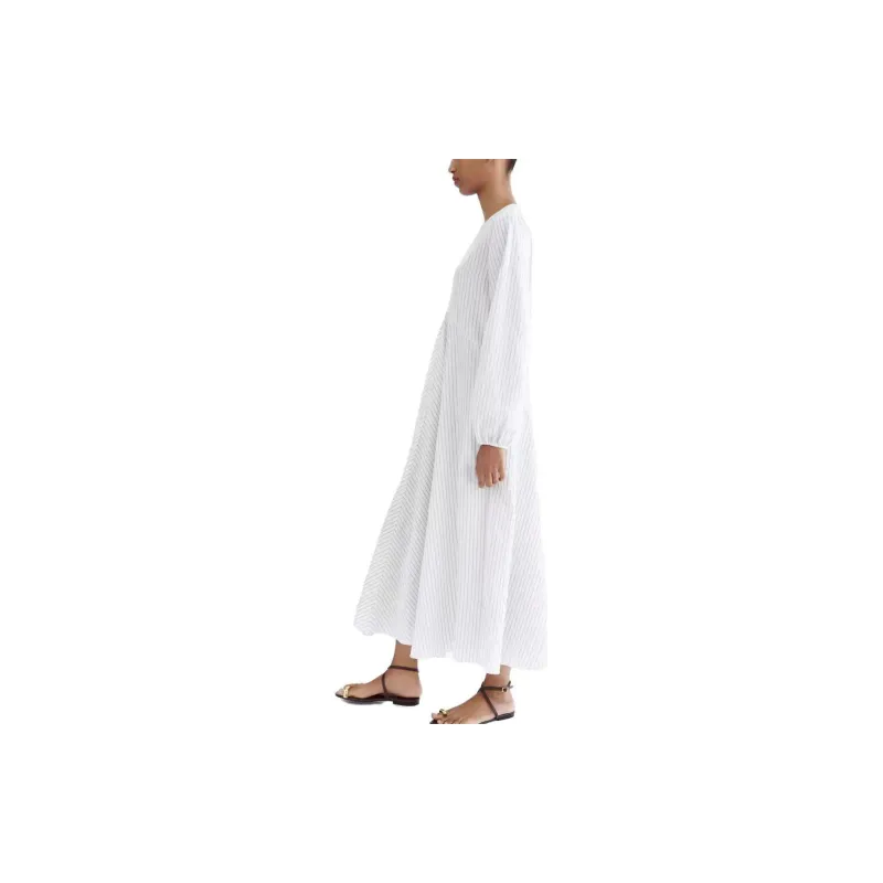 ZARA Long-Sleeved Dresses Women's White-4