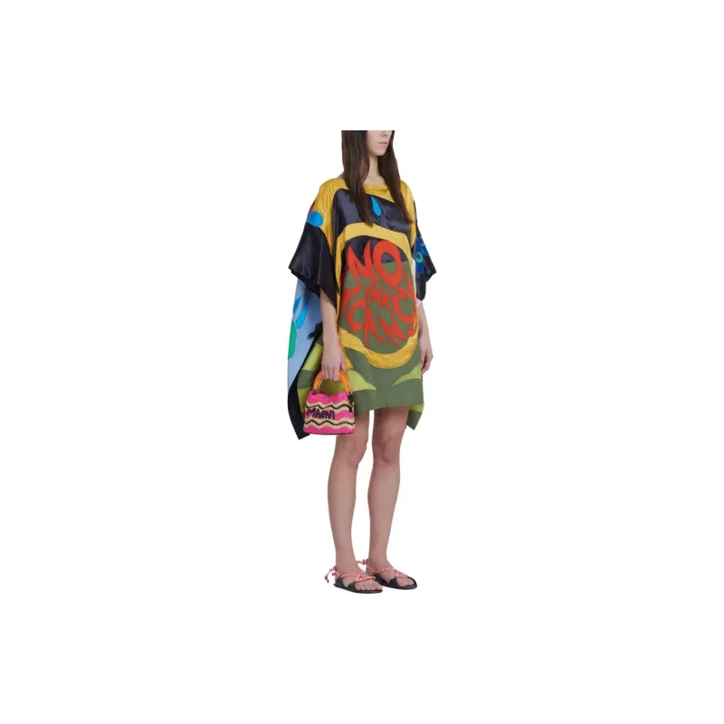 MARNI X No Vacancy Inn Co-brand Short-Sleeved Dresses Women's Multicolor-2