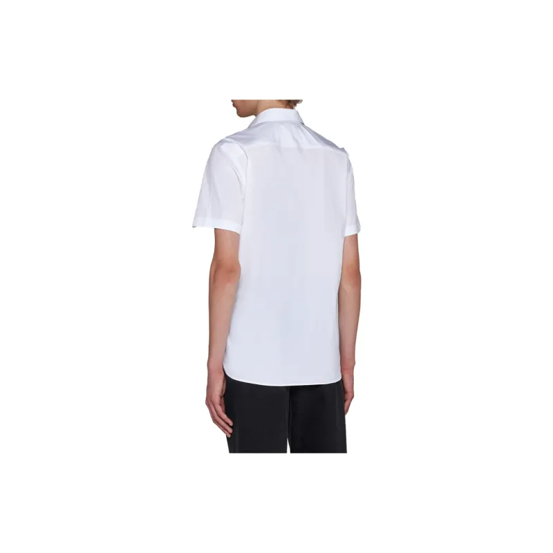 Burberry Logo Embroidered Short Sleeved Shirt-5
