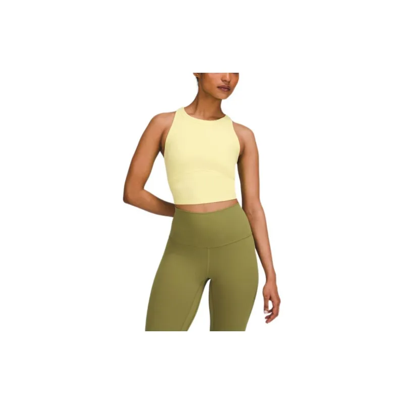 Lululemon Sleeveless Sports Shirts Women's Neon Orange-2