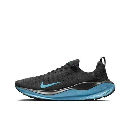 Nike INFINITY RUN 4 Running Shoes Men Low-Top Charcoal Gray/Black/Baltic Blue