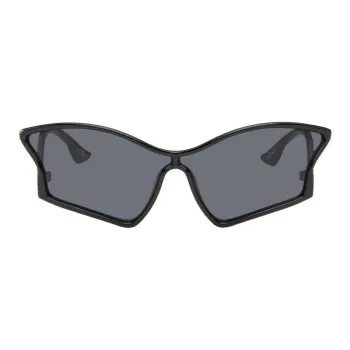 Le Specs Acetate Irregular Shape Sunglasses Women's Black