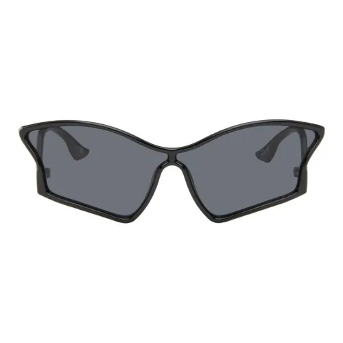 Le Specs Acetate Irregular Shape Sunglasses Women's Black