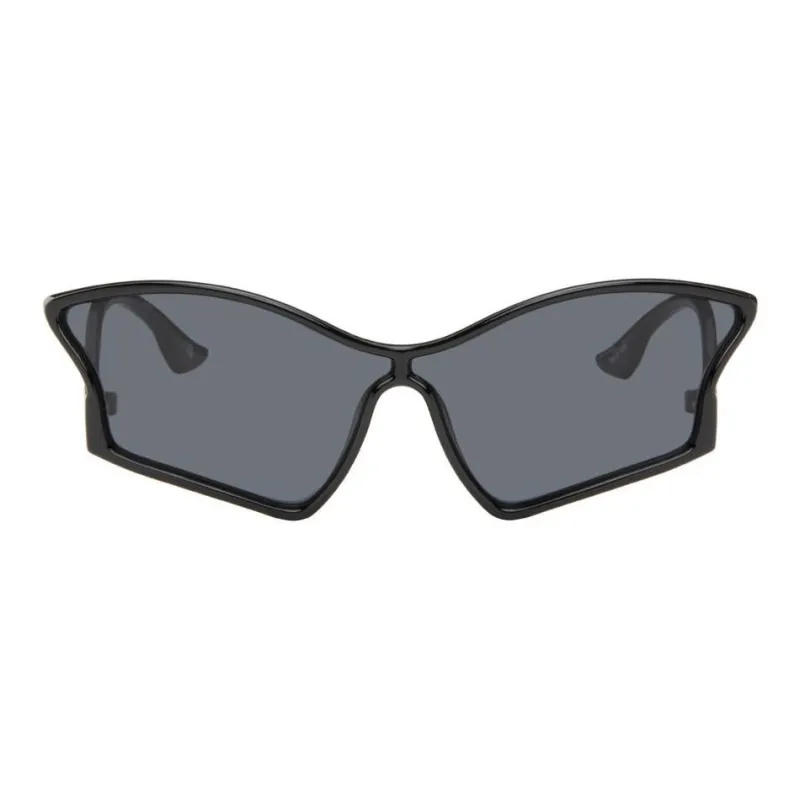 Le Specs Acetate Irregular Shape Sunglasses Women's Black-0
