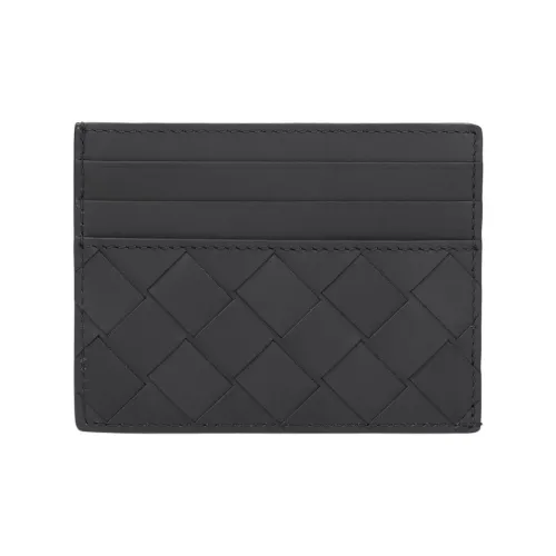 Bottega Veneta Leather Card Holder Men's Light Graphite