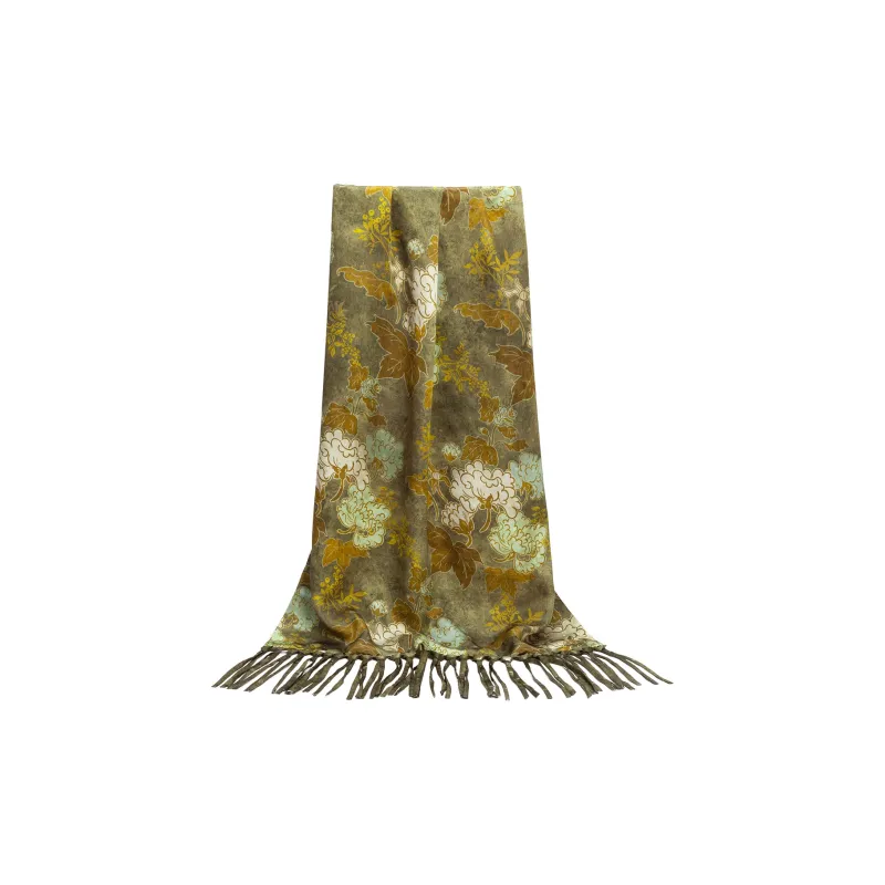 Shanghai Story 100% Mulberry Silk Scarves Women's Luxurious Golden Autumn, Gift Box Set-10