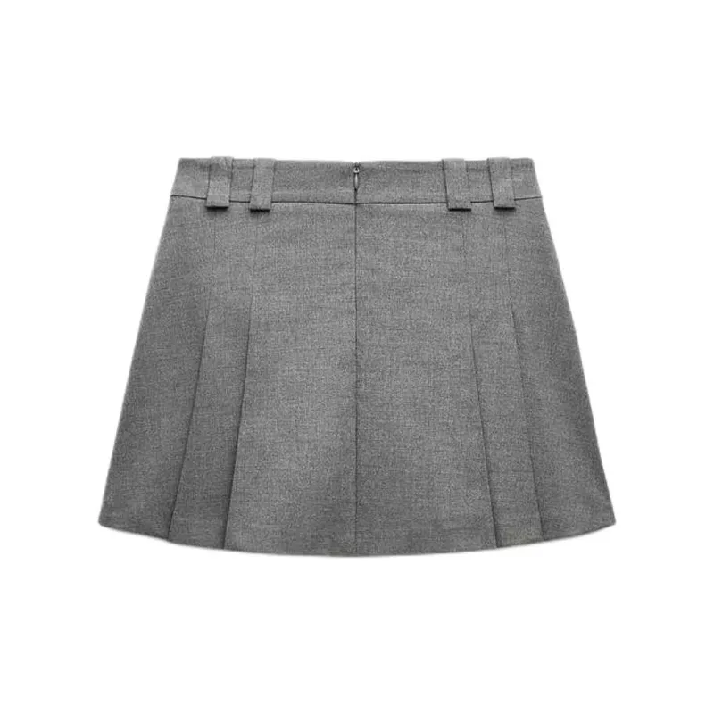 ZARA Casual Short Skirts Women's Gray-1