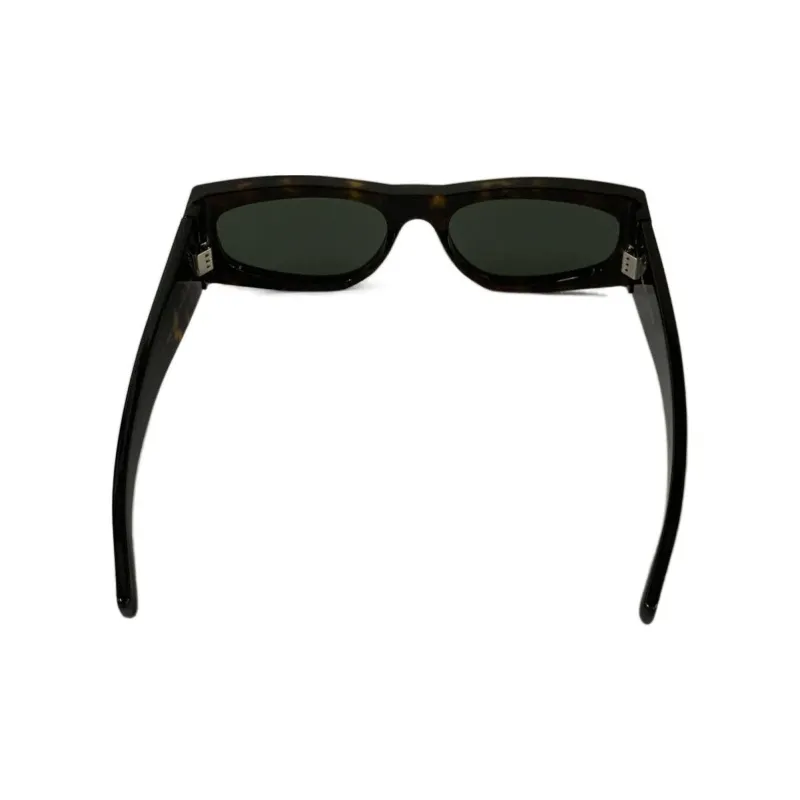 SAINT LAURENT Rectangle framed Tortoiseshell Sunglasses-2