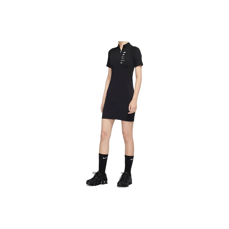 Nike Short Sleeved Dresses Women's Black-2