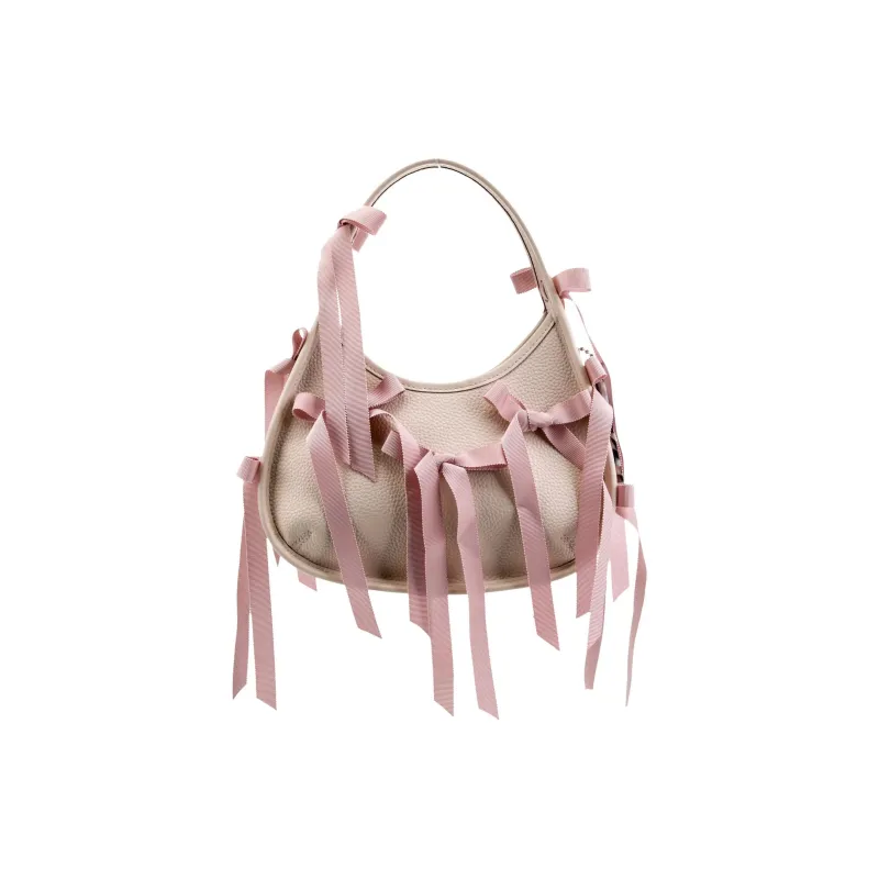 Coachtopia Pebbled Leather Handbag Shoulder Bag Women's Beige-1