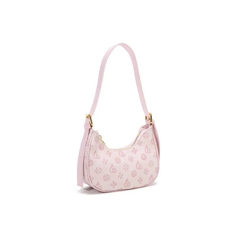 Carit&Koty Polyurethane Synthetic Leather Shoulder Bag Women's Pink-1