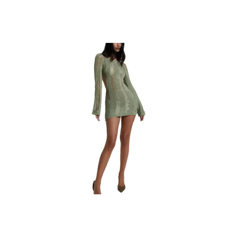 Jaded London Long-Sleeved Dresses Women's Green-3