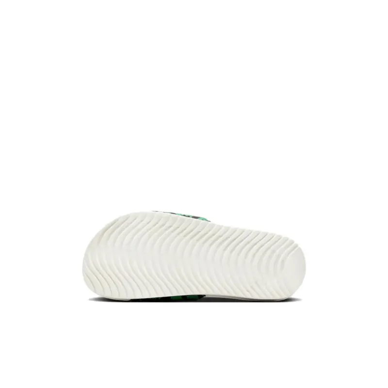 Nike Kawa Slip Resistant Shock Absorbers Kids' Slippers Black White Green Kids'-4
