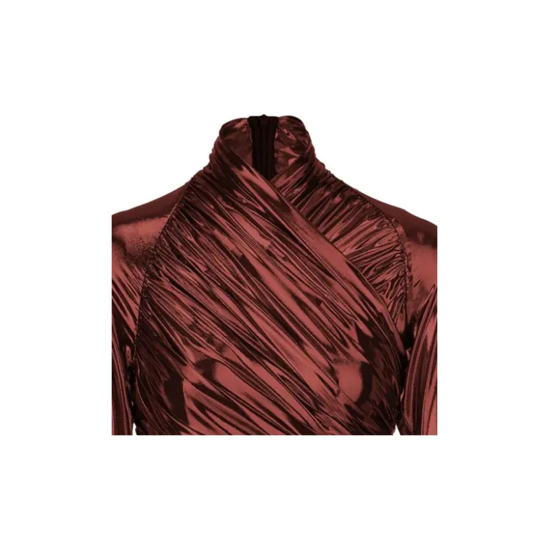 Ferragamo Long-Sleeved Dresses Women's Red-5