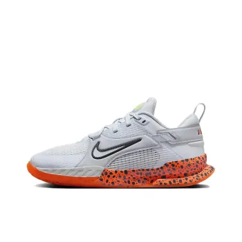 Nike Crosscourt Series Anti Slip And Wear Resistant Breathable Low Top Basketball Shoes Gray Orange Teenagers