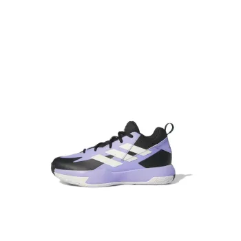Adidas Cross Em Up Anti Slip Wear Resistant Low Top Children's Basketball Shoes Black Purple Kids'
