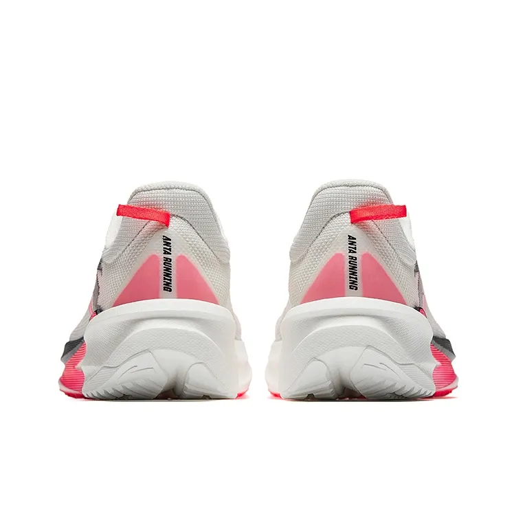 ANTA Plastic Pioneer Running Shoes Men Low Top Papyrus White/Fluorescent Red/Basic Black-3