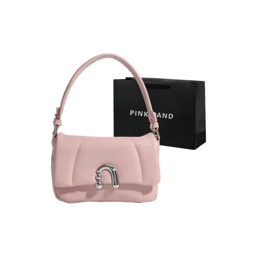 PINK·LAND PU Shoulder Bag Regular Women's Pink Black White