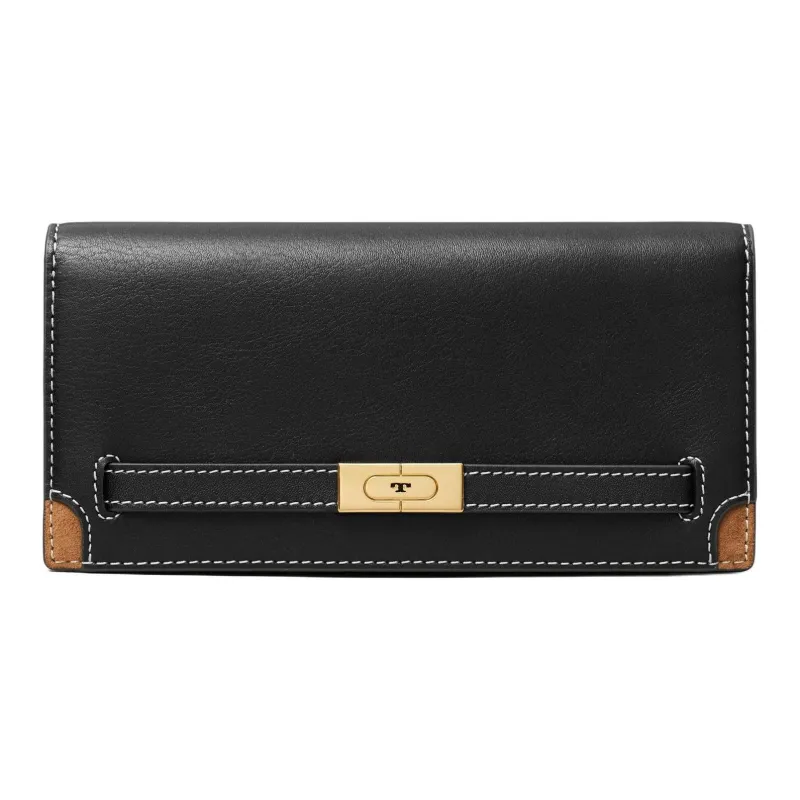 TORY BURCH Calfskin Wallet Women's Black-0