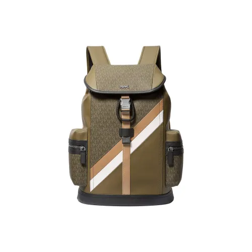 MICHAEL KORS MK Cooper Coated Canvas Backpack Men's Camel