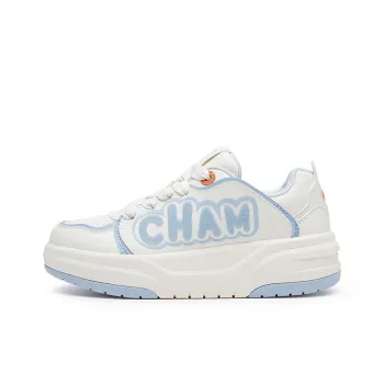 Champion Team Shoes 2.0 Cham Campus Low Top Skateboard Shoes Women's Milk White/Ballet Blue