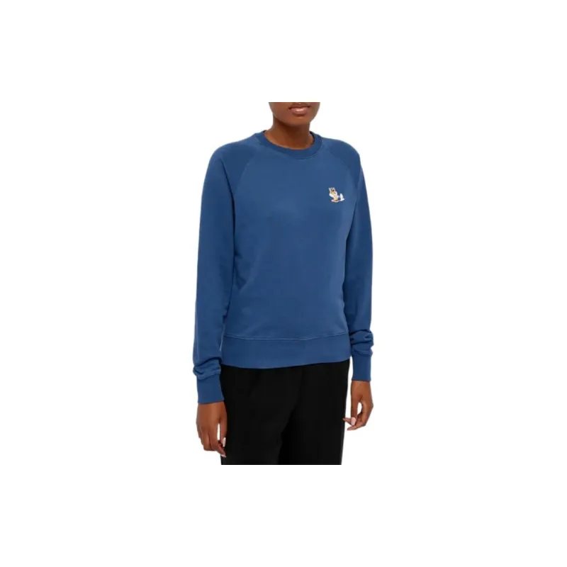 Maison Kitsune Dressed Fox Head Patch Crewneck Sweatshirt-2