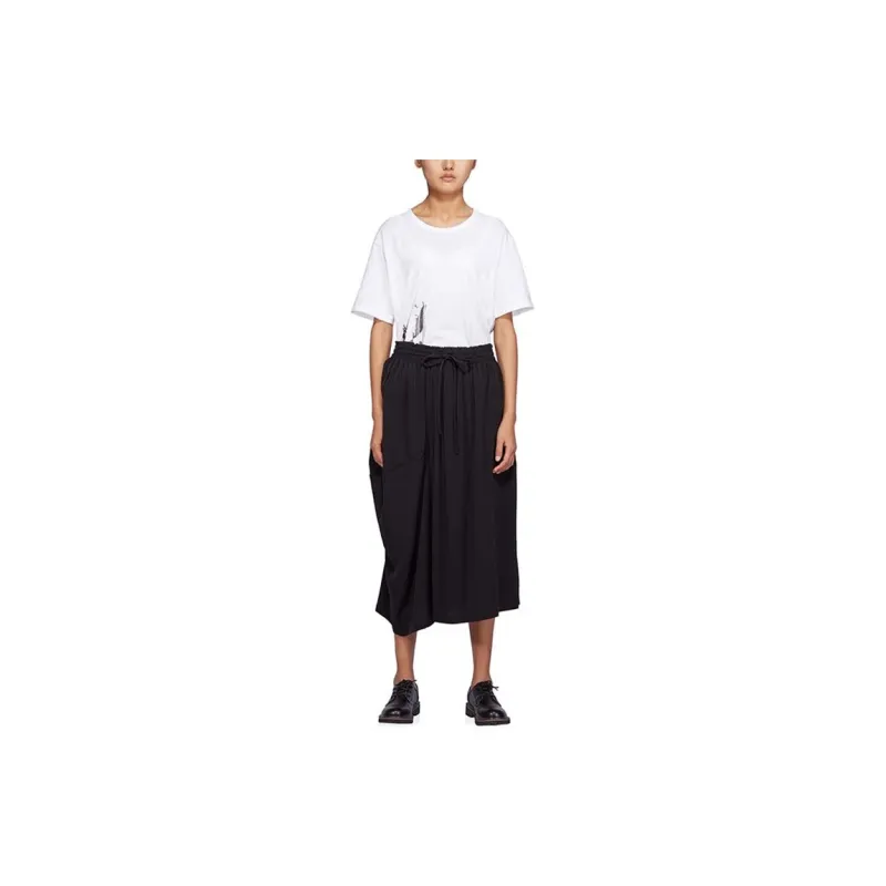 Yohji Yamamoto Casual Long Skirts Women's Black-6