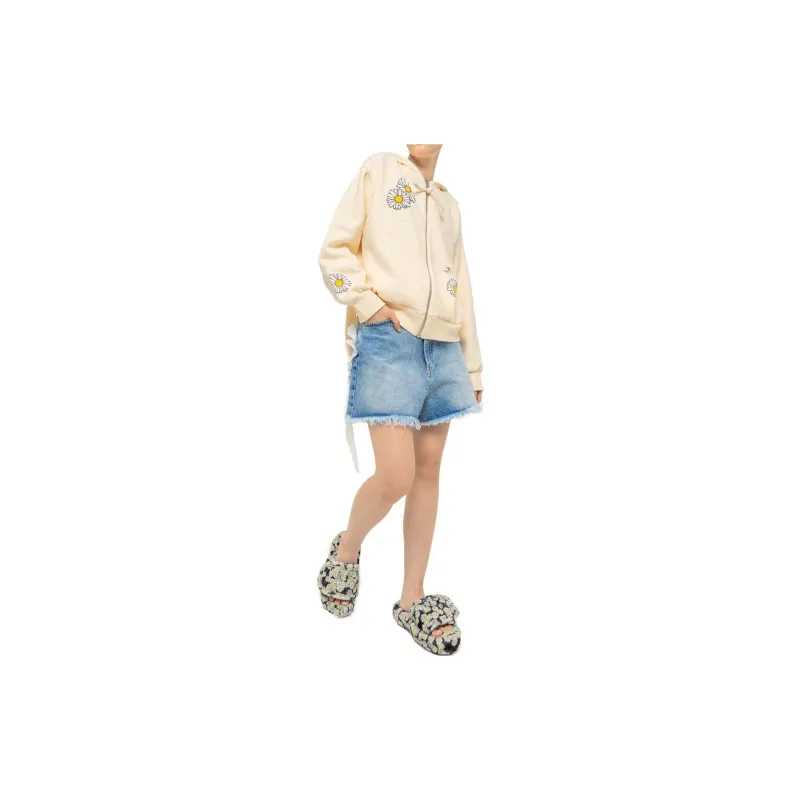 NATASHA ZINKO Denim Shorts Women's Light Blue-3
