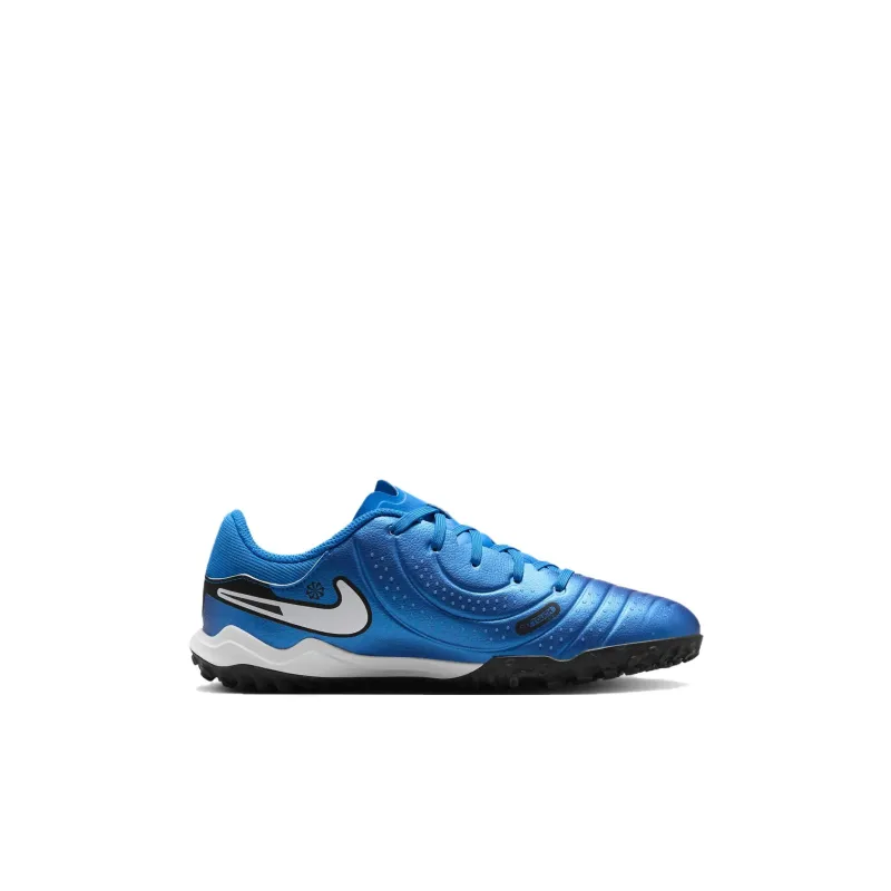 Nike Tiempo Legend 10 Anti Slip Wear Resistant Low Top Kids' Soccer Shoes Blue Kids'-1