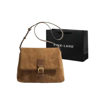 PINK·LAND Suede Shoulder Bag Women's