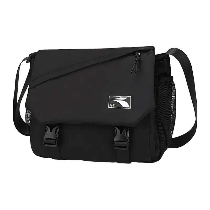 361° Polyester Messenger Bag, Shoulder Bag, Crossbody Bag Tubas Unisex Black/White-1