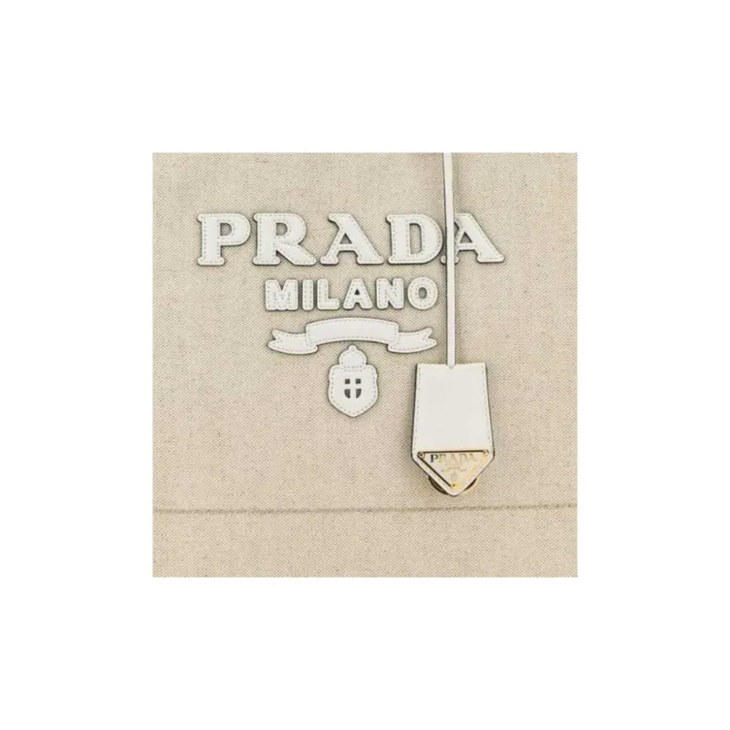 PRADA Canvas Tote Bag, Shopping Bag, Canvas Bag, Handbag Women's Sand-2