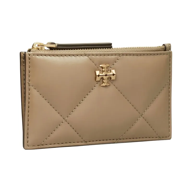 TORY BURCH Kira Nappa Leather Card Holder Women's Taupe-1