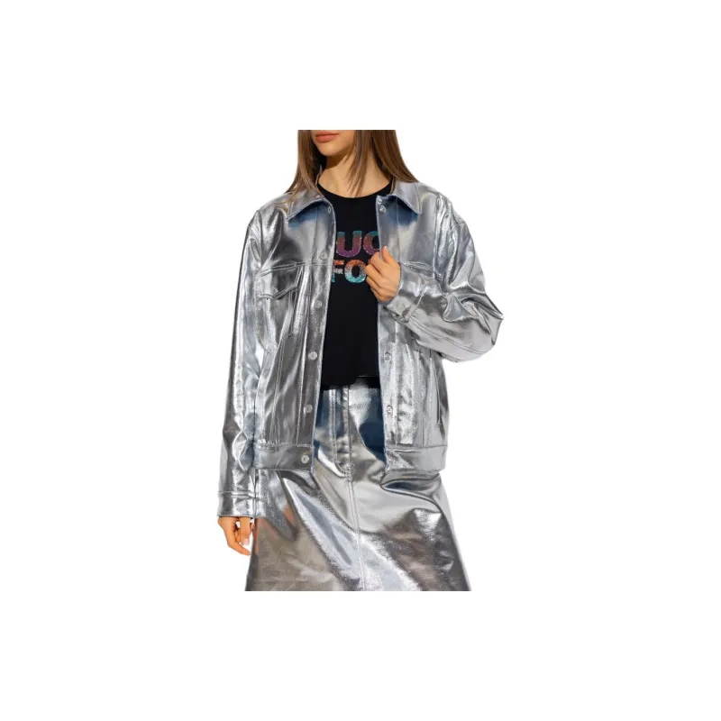 GUCCI Gg Metallic Denim Jacket-1