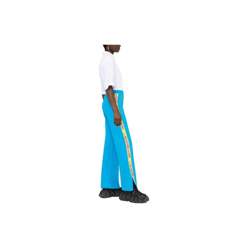 OFF WHITE Athletic Logo Banded Split Pants Blue-3