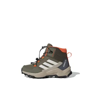 Adidas Anti Slip Wear Resistant Mid Top Kids' Outdoor Shoes Green/White/Orange Kids'