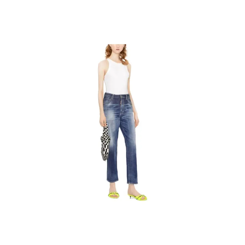 DSQUARED2 Faded Straight leg Jeans-1