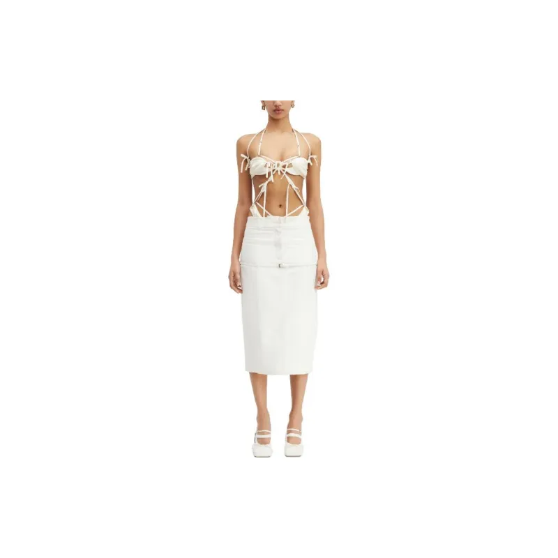 Jacquemus Casual Short Skirts Women's White-1