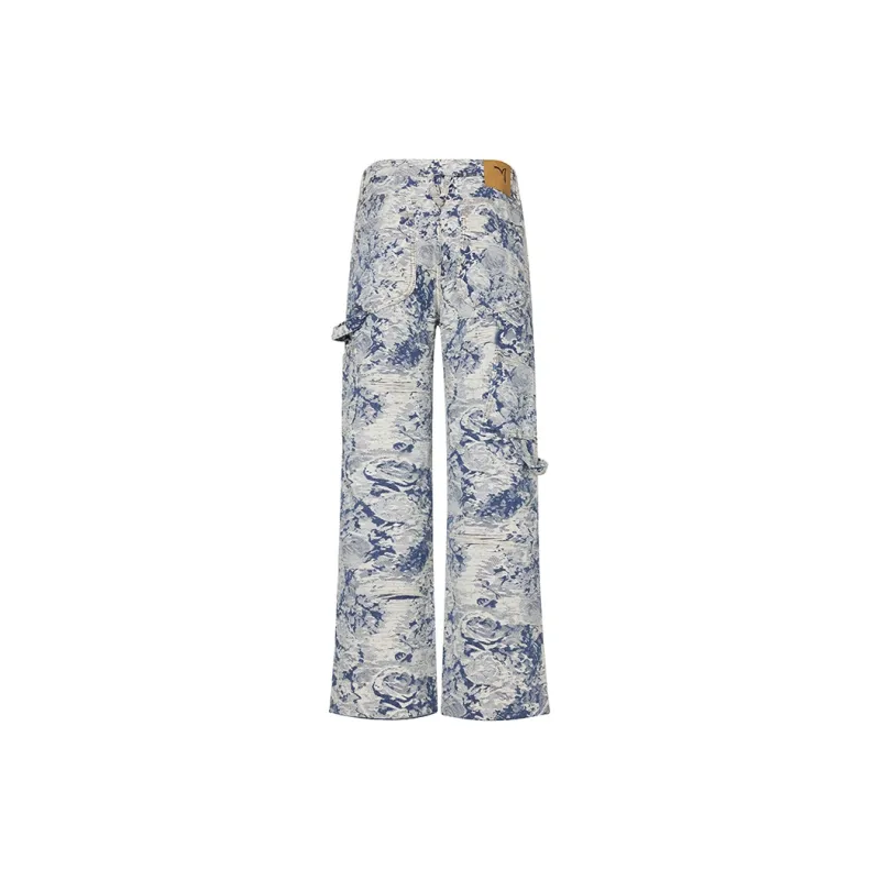 PAINT STAIN Jeans Unisex Jacquard Blue-1