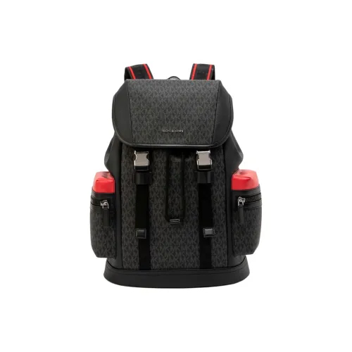 MICHAEL KORS MK Cooper Coated Canvas Backpack Men's Black & Red