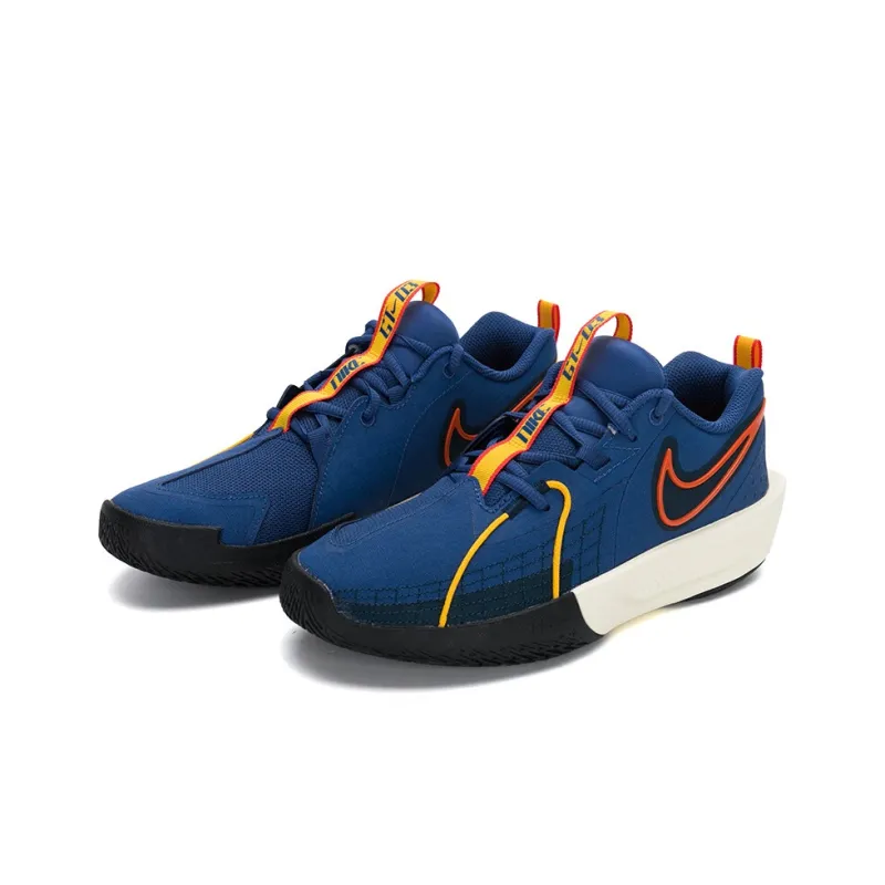 Nike Air Zoom G.T. Cut 3 Cushioning, Wear Resistant Low Top Children's Basketball Shoes Blue Orange Unisex-2