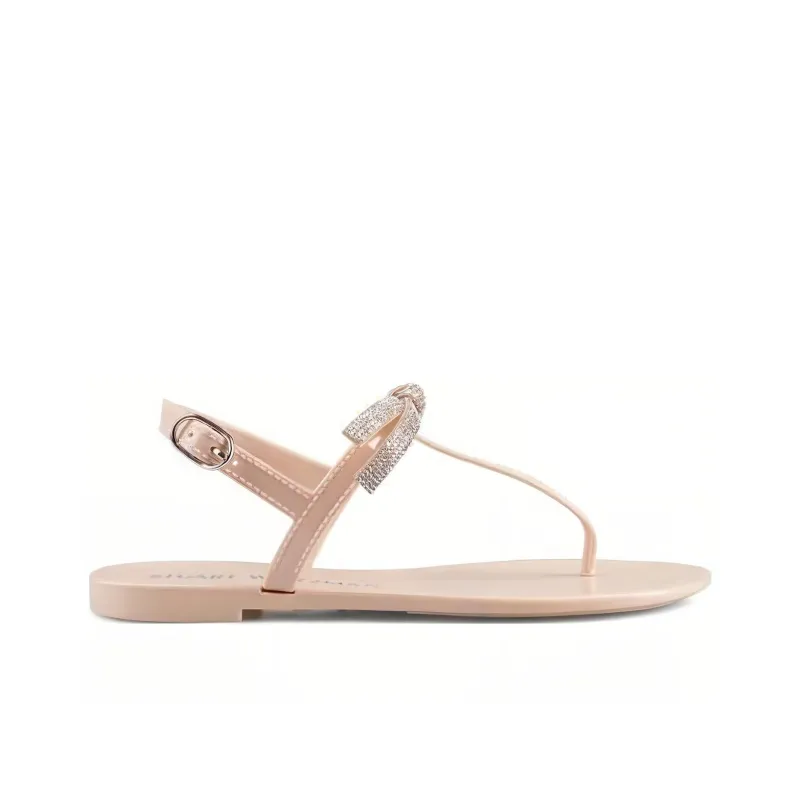 stuart weitzman Bow Jelly Crystal-embellished Flat Sandals-1