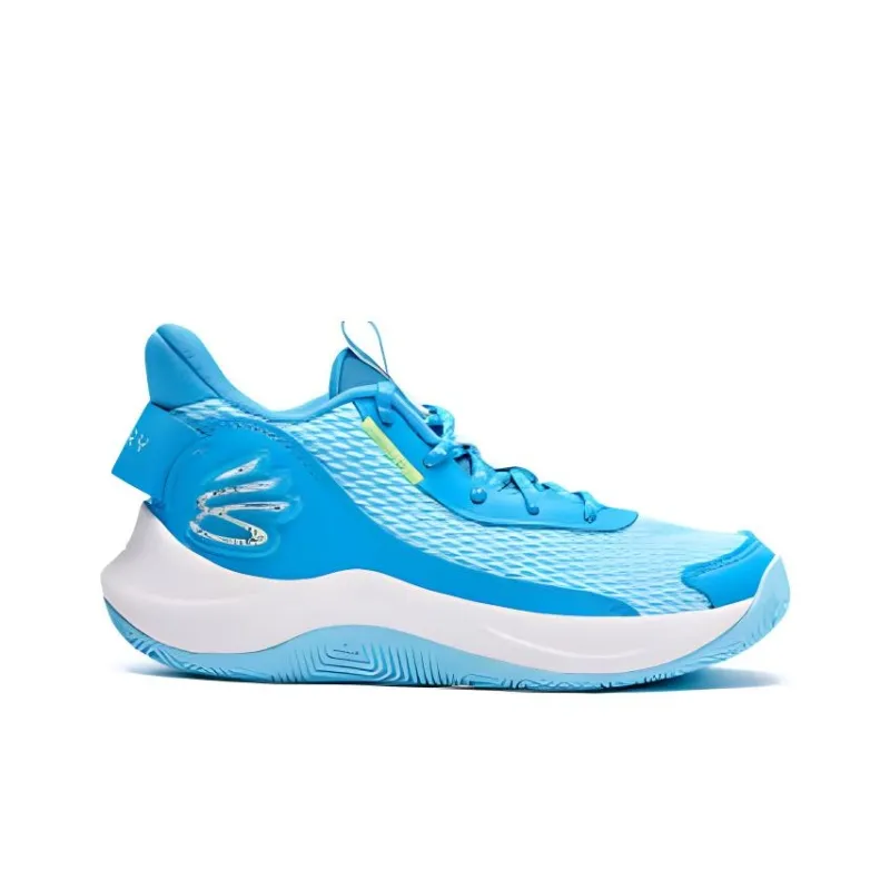 Under Armour Curry Slip Resistant Anti Kick Abrasion Resistant Low Top Children's Basketball Shoes Blue Teenagers-1