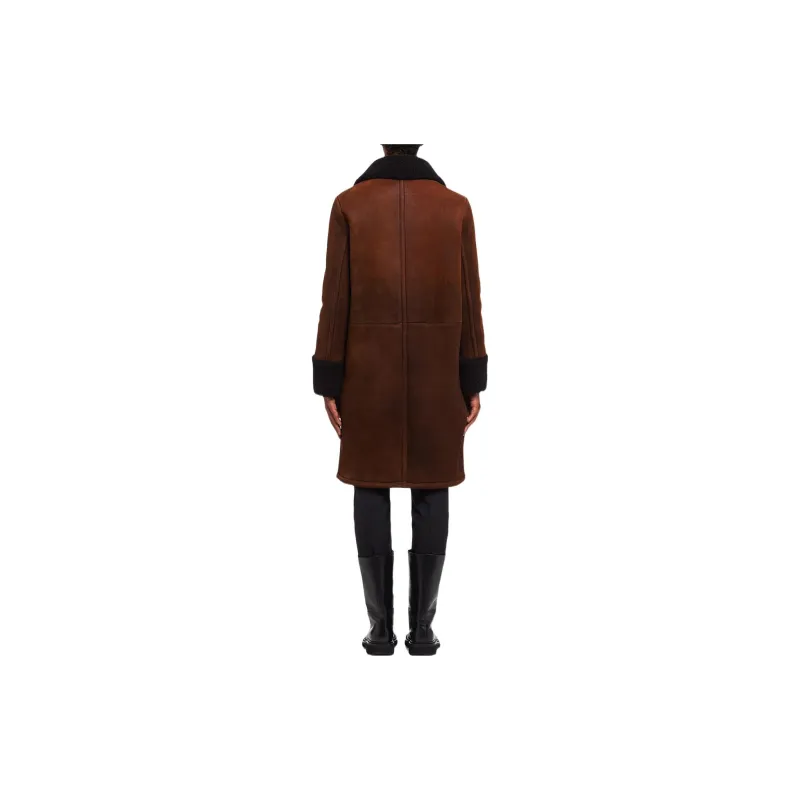 PRADA Double Breasted Mid Length Coat-2
