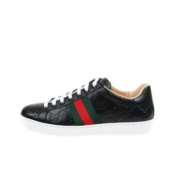 GUCCI ACE Low Top Skateboard Shoes Women's Black