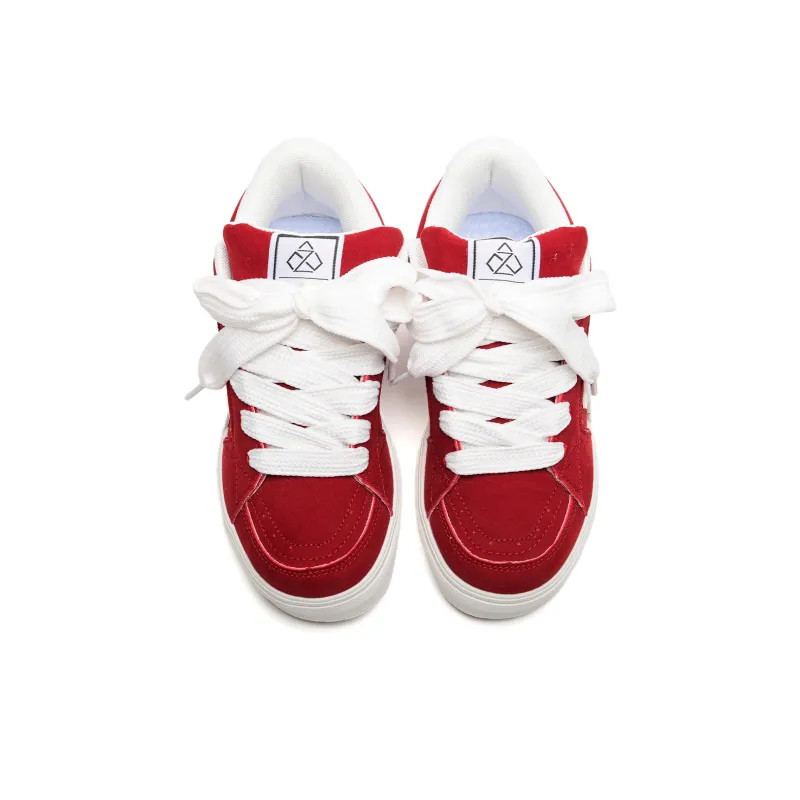 Z.SUO Height Increasing Coverage Low Top Skateboard Shoes Unisex Red Box Included-3