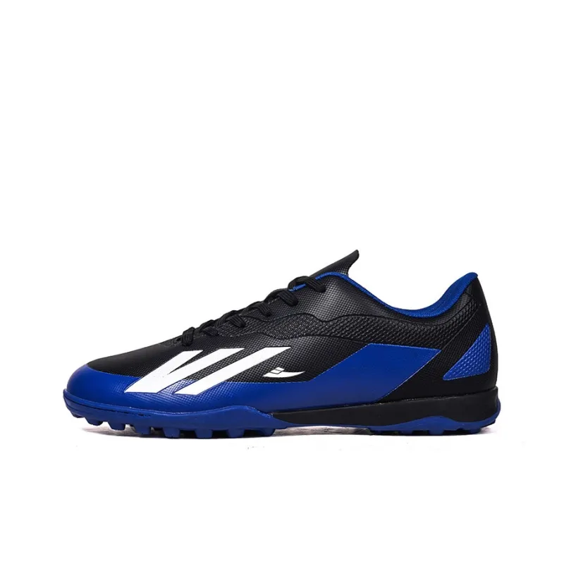 Kuding Soccer Shoes Unisex Low Top Black Royal Blue/Lake Blue/White/Orange Red-15