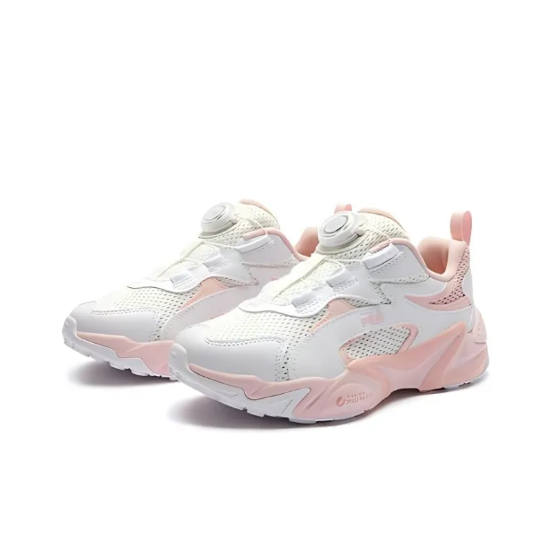 FILA KIDS BOA Anti Slip Wear Resistant Low Top Kids' Running Shoes Pink Teenagers-2