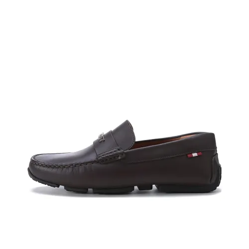 BALLY Logo-plaque Leather Loafers