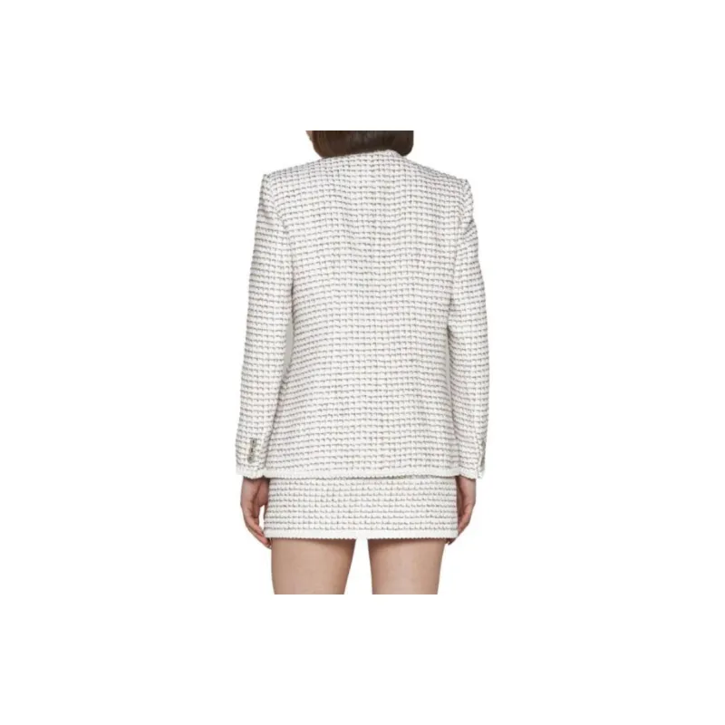 Alessandra Rich Straight Hem Buttoned Jacket-3